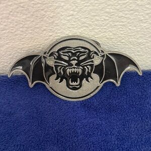 Tiger Army black & silver belt buckle